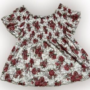 💥Woman’s Blouse Sheer Floral Lace Off The Shoulder  Floral Summer Size Small